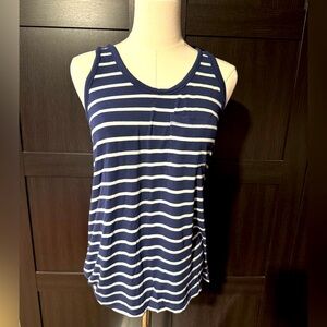 Navy and White Striped AE Tank Size M